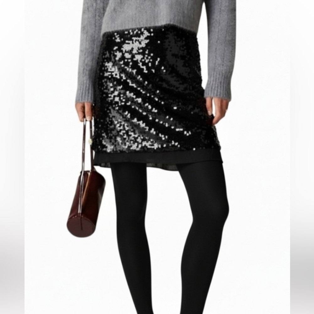 J.Crew Chiffon-Lined Sequin Skirt - Picture 6 of 8